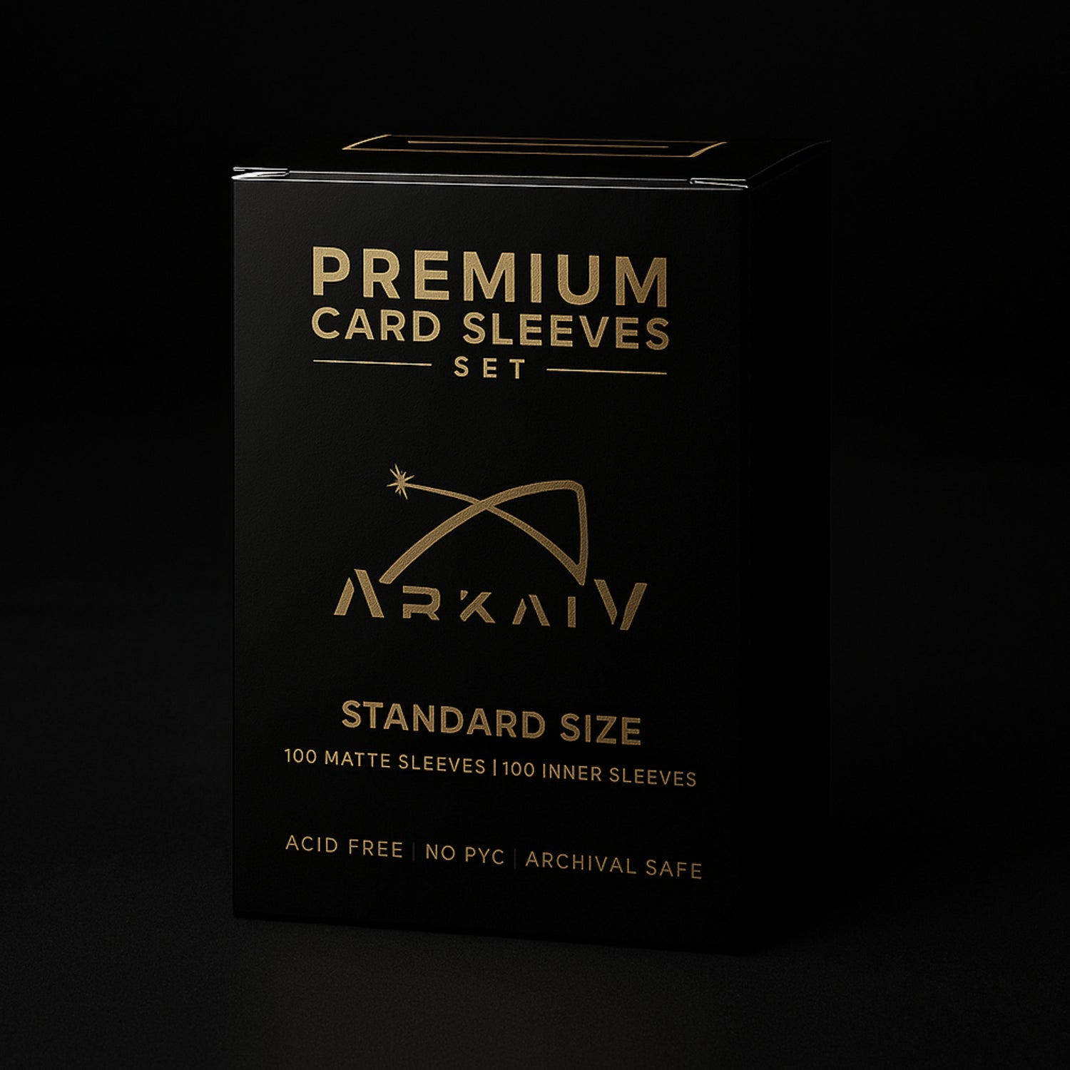 premium card sleeves boxed in elegant black design for mtg pomekon nba cards