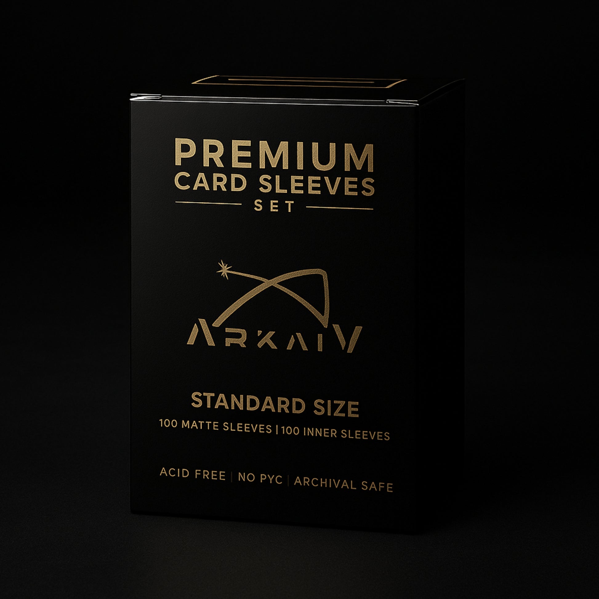 premium card sleeves boxed in elegant black design for mtg pomekon nba cards