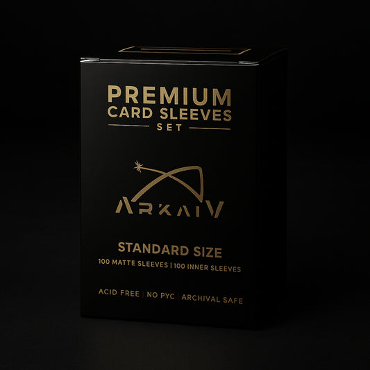 premium card sleeves boxed in elegant black design for mtg pomekon nba cards