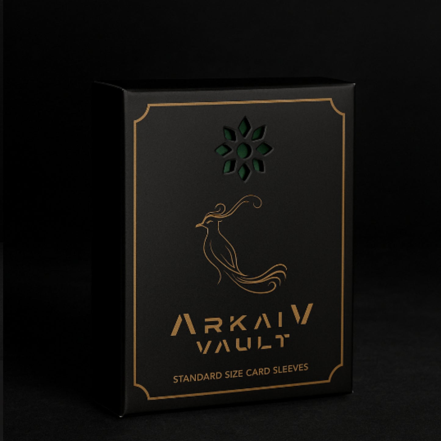 standard card sleeves boxed in elegant black ibong adarna design for mtg pomekon nba cards