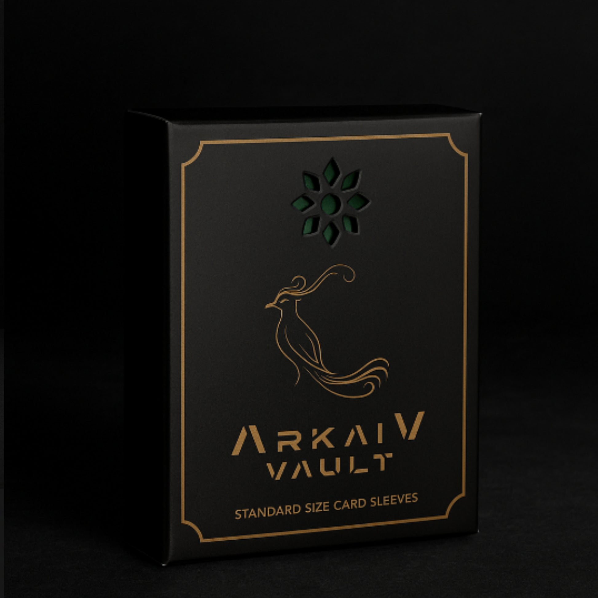 standard card sleeves boxed in elegant black ibong adarna design for mtg pomekon nba cards